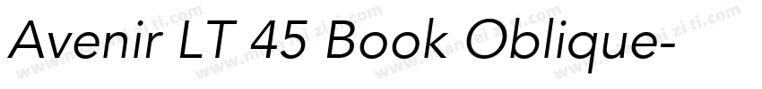 Avenir LT 45 Book Oblique字体转换